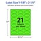 Avery Neon Green Paper Labels, 1-1/8" x 2-1/4" Oval Scalloped